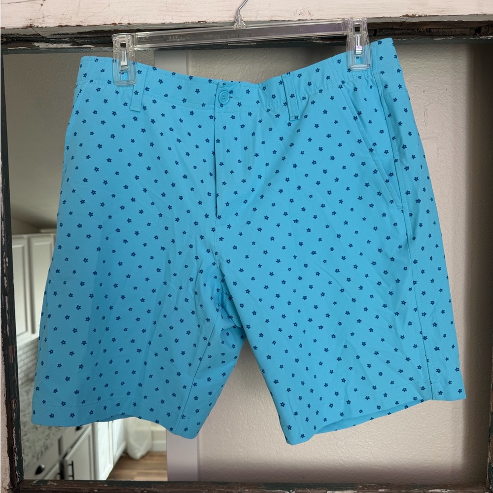 36 Under Armour NWT Bold Blue Daisy Print 10” Shorts